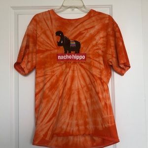 ORANGE TIE DYE NACHO HIPPO TEE